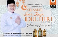 BERITA IKLAN : Ketua Pengurus Cabang Persatuan Insinyur Indonesia Halmahera Barat Mengucapkan Selamat Hari Raya Idul Fitri 1443 Hijriyah